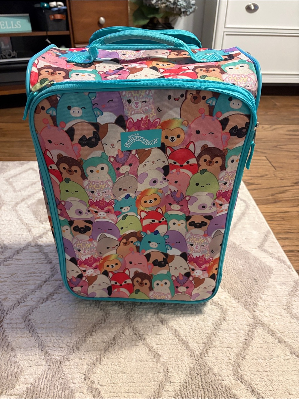 Official Squishmallows Rolling Suitcase 🩵